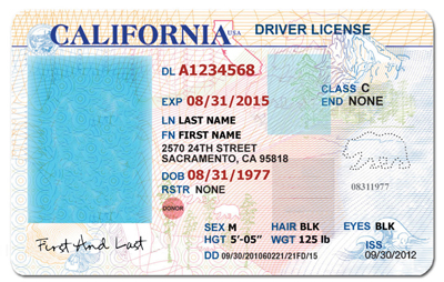 california drivers license blank templates